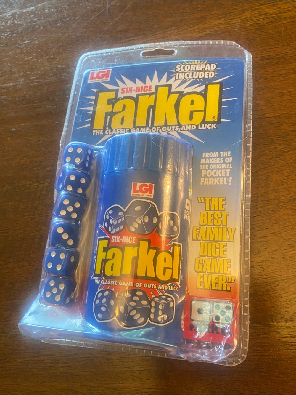 LGI Legendary Games Six-Dice Farkel Classic Game NEW SEALED 2006 Blue Dice